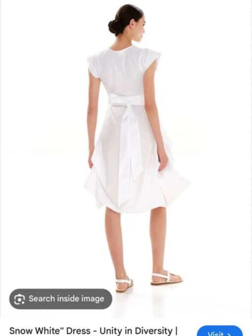 Ioanna Kourbela “Snow White” White Cotton Wrap Dress | Size Large - Picture 4 of 4